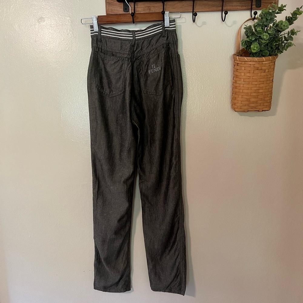 Vintage Fendi Flax Linen Blend Pants